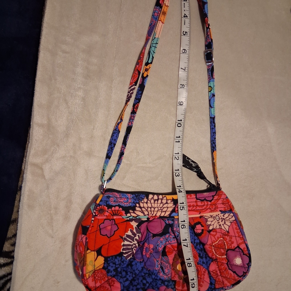 Vera Bradley FRANNIE Colorful Floral Shoulder Bag - Picture 4 of 7